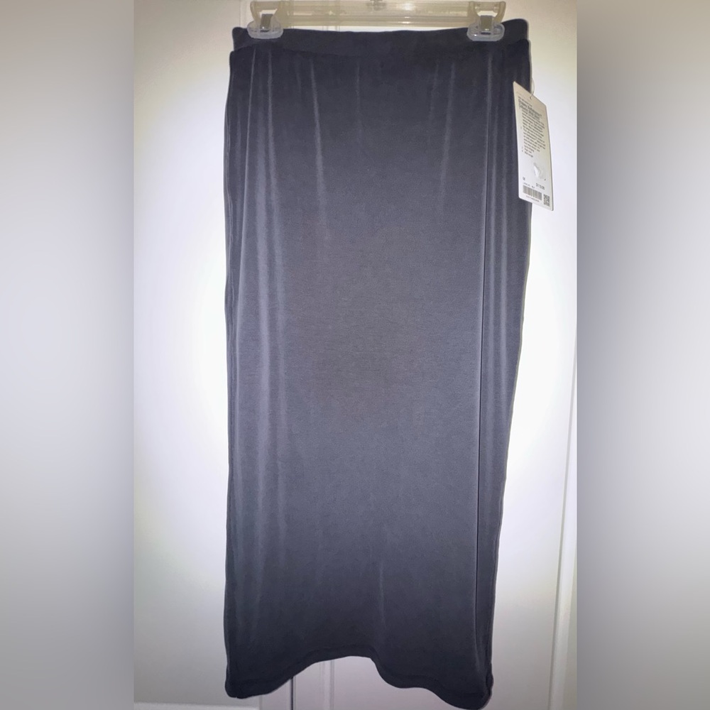 Lululemon Athletica Drapey Softstreme Column Midi skirt Charcoal color
